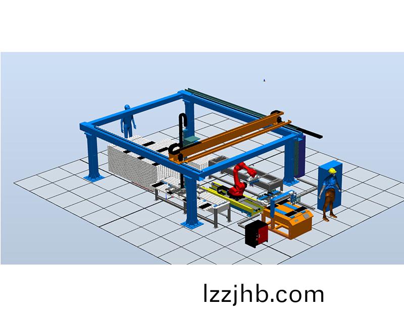 光伏鋁型材塗(tu)膠機器人(ren)生(sheng)産線(xian)